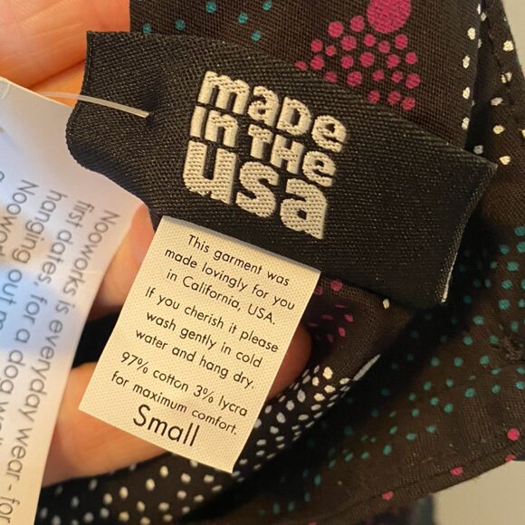 NWT Nooworks Small Sweet Pleats Comet Print dress - Picture 6 of 7